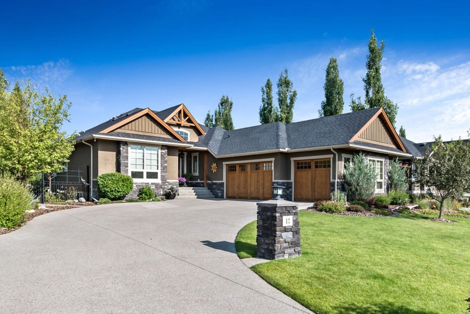 Executive bungalow on a cul-de-sac in Cimarron Estates, Okotoks, sold by TJ Hart-Anderson